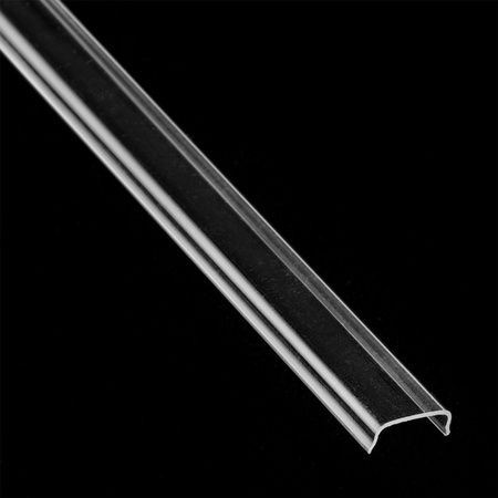 Aluminium LED-Profil KM34 mit Klarglasabdeckung und Endkappen, 1m Silber LUMILED