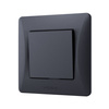 1-poliger Schalter 10A Aufputz Schwarz BINERA VIDEX