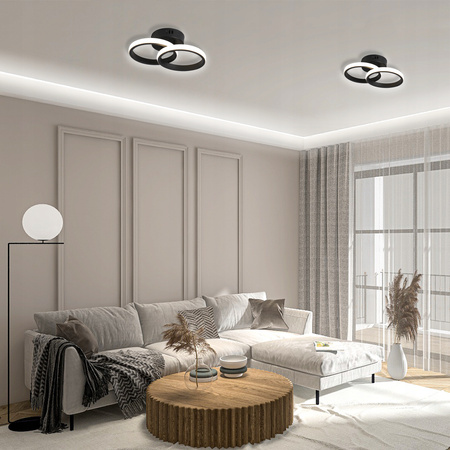 LED Kronleuchter Deckenleuchte 13W NEBULA LYRA Schwarz