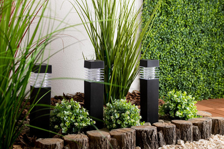 Solar-LED-Lampe, Solar Gartenleuchte 40cm NARIS LUMILED