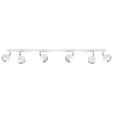 Anbauleuchte OCULARE 6L 6xGU10 Reflektor Halogen Moving Strip Minimalist weiß SOLLUX