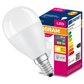 LED Leuchtmittel E14 7W = 60W 806lm 3000K Warm 200° OSRAM VALUE