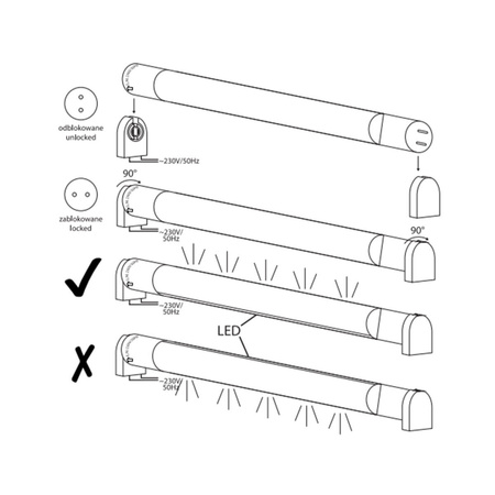 LED-GLASLAMPE G13 150CM 25W 230V 4000K High Lumen Ecolight