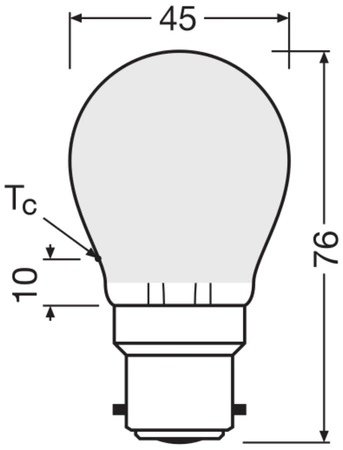 LED Lampen P45 B22d 4.8W = 40W 470lm 2700K Warmweiß FILAMENT DIMMABLE LEDVANCE