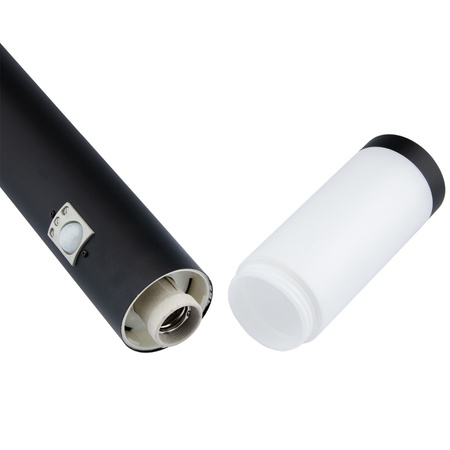 Außengartenlampe E27 BLACK POST 65 cm mit Bewegungs- und Dämmerungssensor