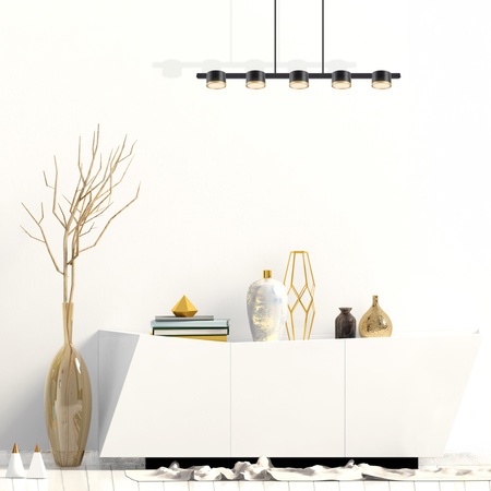 Hängelampe 5x GX53 Schwarz MIRELLA Sanico Goldlux