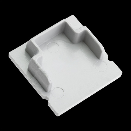 Endkappe für Aufputzprofil KM38 voll Kunststoff, Grau LUMILED