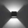LED QUAD Wandleuchte G9Wandleuchte oben cube anthrazit SOLLUX