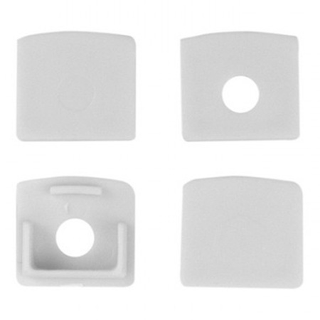 LED-Anbauprofil aus weißem Aluminium für Gipskarton / Gipskarton 2m mit Milchglasdiffusor und Ecolight-Endkappen