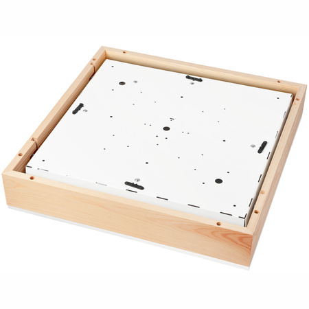 Plafond LED-Deckenleuchte SANTIAGO 4xE27 Quadratisch aus Holz LD-PD-9.6 Lamkur