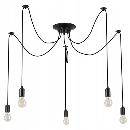 Masterled Ceiling Luminaire 5x E27 Schwarz Nido Pendelleuchte