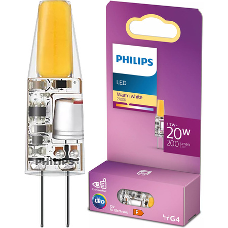 LED-Glühbirne G4 Capsule 1.7W = 20W 200lm 2700K Warm 12V Philips