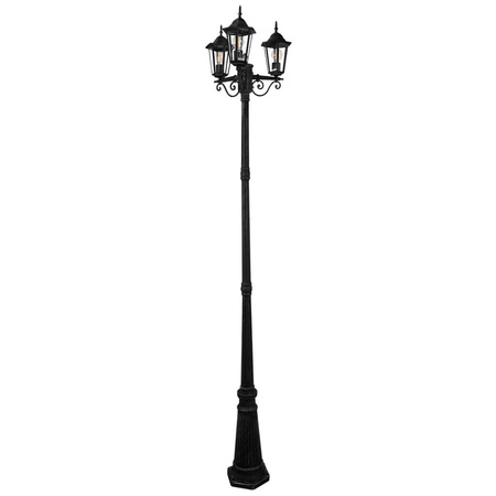 Garten Park Stehlaterne Lampe LIGURIA GOLDLUX (Polux) 3X E27 schwarz 2.5m