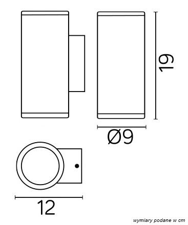 Außengarten-Fassadenleuchte LED-WANDLAMPE Adela Midi M1457 DG GU10 Su-Ma