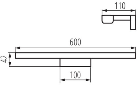 Wandleuchte Wandleuchte 60cm ASTEN LED 12W 770lm 4000K Neutral IP44 Kanlux