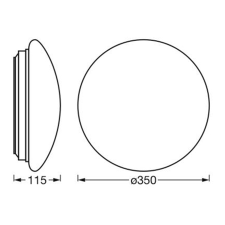 Plafond Wandleuchte Wandleuchte E27 Weiß Essentials Ledvance