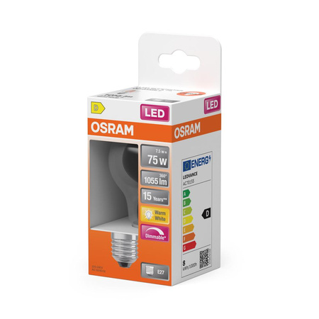 E27 A75 LED Lampen 8W = 75W 1055lm 2700K Warm 320° OSRAM STAR DIM Filament