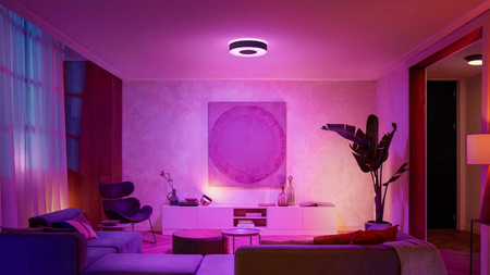 LED-Deckenleuchte INFUSE L Schwarz 52.5W CCT RGB PHILIPS HUE Bluetooth Zigbee
