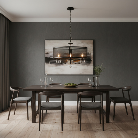 BRESSO Kronleuchter Hänge-Deckenleuchte 4xE14 GOLDLUX (Polux) Ellipse