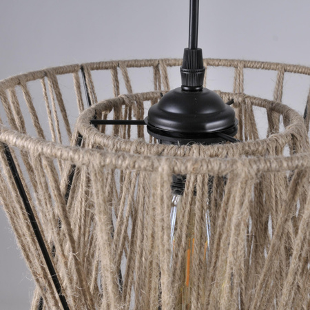 VARBERG IL MIO Halbkugel-Deckenhängelampe im Boho-Stil Stahl + Kabel 1xE27 GOLDLUX (Polux)