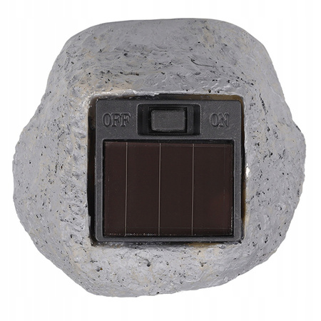 Solar LED Garten Stein 6500K Außen Dämmerungssensor