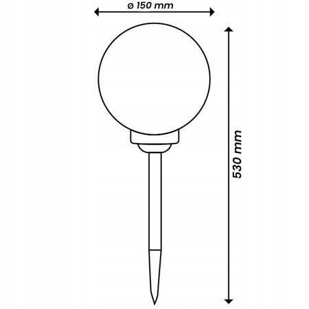 LED-Solar-Gartenlampe weiß und schwarz KULA 15cm eingebettet 6500K kalt