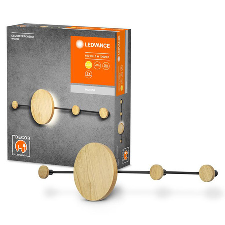 LED-Kleiderbügel-Wandleuchte 6W 80lm 3000K Warm Schwarz Dekor Ledvance