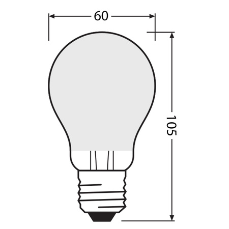 LED Lampen A60 E27 8.2W = 100W 1521lm 2700K Warmweiß FILAMENT DIMMABLE LEDVANCE