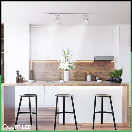 1-Phasen Strahler GU10, AR111 Schieneinstrahler Weiß VICTUS LUMILED