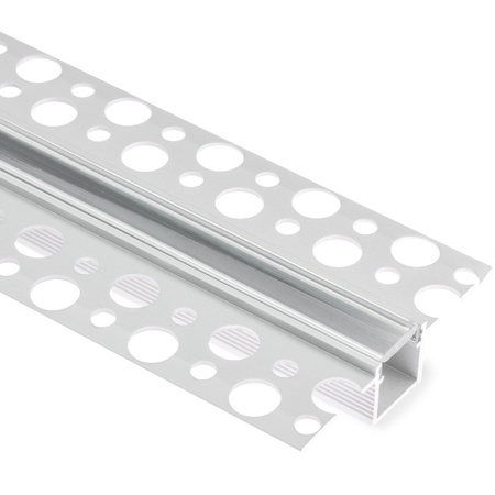 Architektonisches Aluminium LED-Profil für Gipskartonplatten mit Klarglasabdeckung, 2m LUMILED