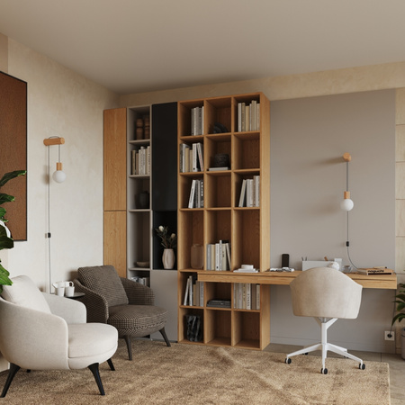 Wandleuchte Überhang G9 Naturholz Weiß Nimbi Peach Puff SL.1645 Sollux