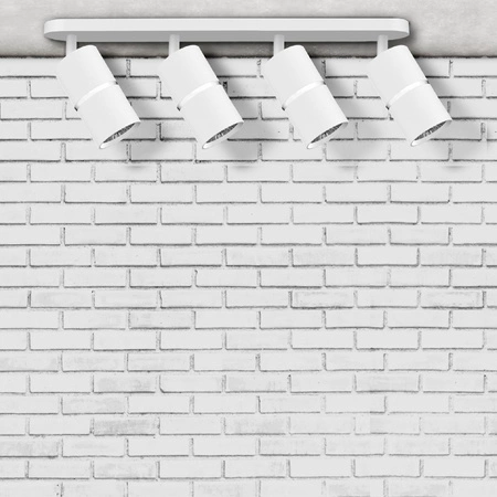 Wand- &amp; Deckenstrahler 4x GU10 Weiß Silber BAMBOO Sanico Goldlux