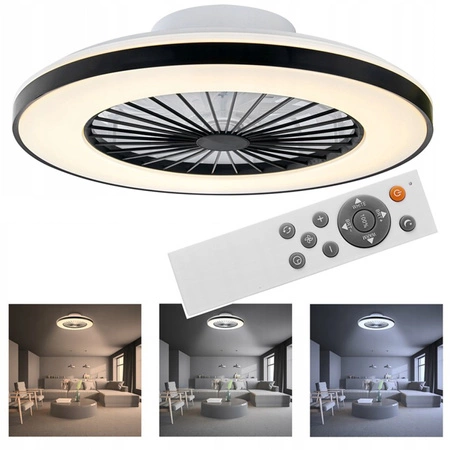 LED Plafond Deckenventilator Licht 55W 3000K-5000K mit Fernbedienung