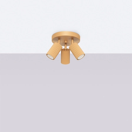 Plafond-Deckenleuchte Tuba Spot 3x GU10 Gold Carbon Deep Space SL.1563 Sollux