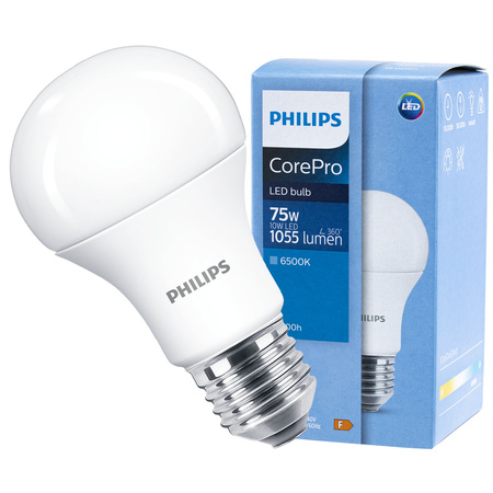 LED-Lampe E27 A60 10W = 75W 1055lm 6500K Kalt PHILIPS