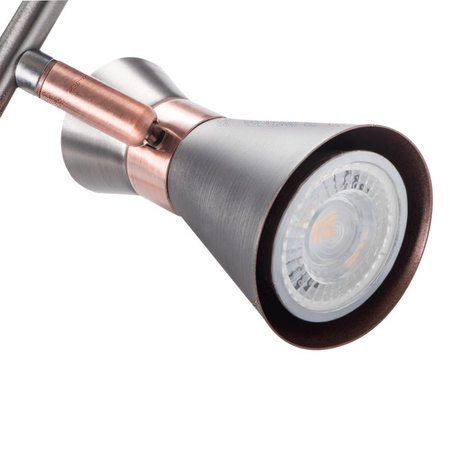 MILENO Deckenleuchte Leuchte 3xGU10 Silber Kupfer 53cm Kanlux