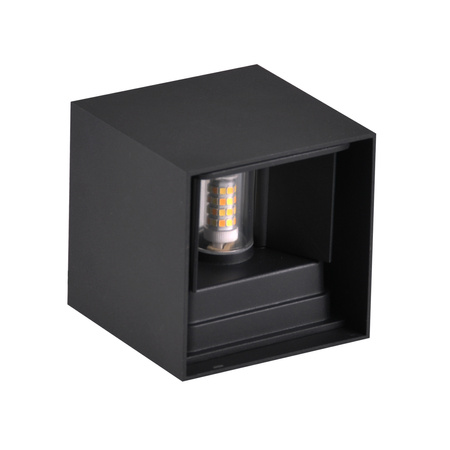 LED-Fassadenwandleuchte Außenleuchte Schwarz G9 Up/Down mit einstellbarem Beleuchtungswinkel KIOTO GOLDLUX (Polux)