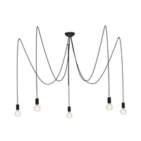 SPIDER Deckenleuchte 6788 Nowodvorski Schwarz 5xE27 Pendelleuchte Spider 300 cm Modern