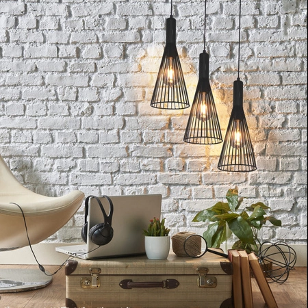 Hängelampe 3x E27 Schwarz Tiana Sanico Goldlux