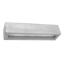 LED VEGA 2xE27 Wandleuchte Rechteckig 50cm Beton SOLLUX