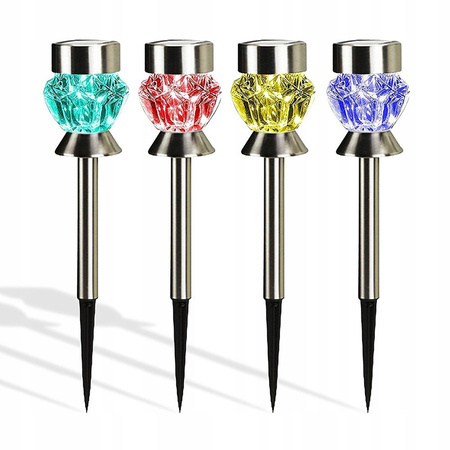 LED-Solar-Gartenlampe eingebettetes CRYSTAL RGB