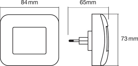 LED LUNETTA Halle Nachtlicht Weiß 0.20W 3lm 3000K IP20 Ledvance