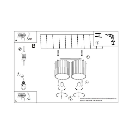 Aufbaustrahler 2x GU10 Aluminium Beige Aura Deep Space SL.1790 Sollux