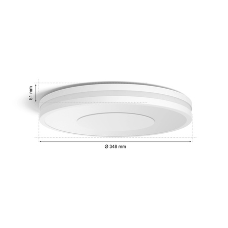 LED BEING Decke Plafond Weiß 22.5W CCT PHILIPS HUE Bluetooth Zigbee + Dimmschalter