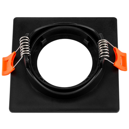 Einbaustrahler GU10, MR16 Einbauspot HALOGEN Quadrat beweglich Schwarz VENTUS LUMILED