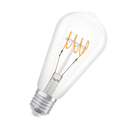 Dekorative LED-Glühbirne ST64 Edison E27 4.8W = 40W 470lm 2700K Warm 320° Filament Dimmbar Vintage 1906 Osram