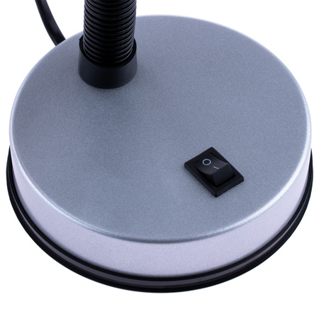 Schultischlampe für LED E27 GAMA KM4010-ST silber