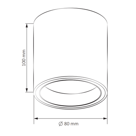 Spot GU10 Schwarz FALCO Sanico Goldlux Anbauleuchte
