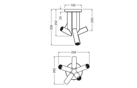 Dekorative LED-Deckenlampe E27 Mehrfarbig von Ledvance