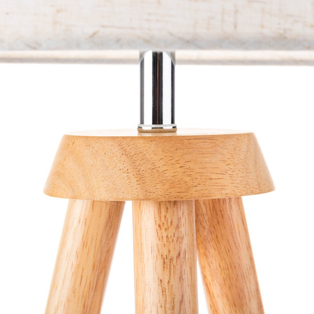 Stehlampe Tischlampe E27, Tripod mit Schirm Beige Höhenverstellbar CLARA LUMILED